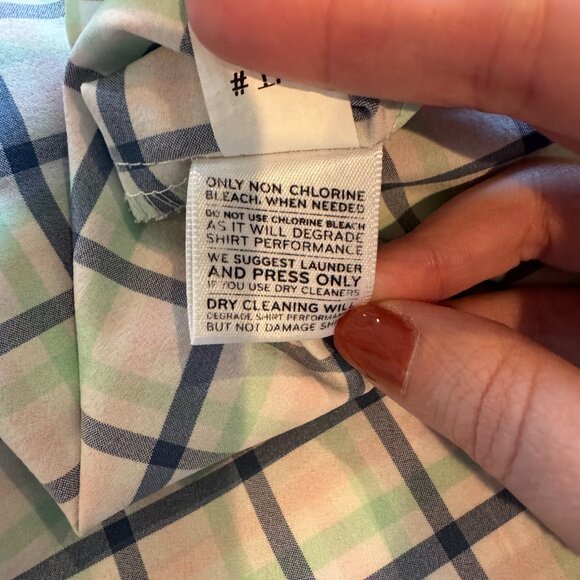 Mizzen+Main Leeward Collection Dress Shirt Pastel Plaid Performance Fabric Small - Picture 9 of 9